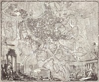 La pianta grande di Roma (The Large Plan of Rome), also known as The Nolli Map by Pietro Campana, Carlo Nolli, and Rocco Pozzi. Original from Yale University Art Gallery. Digitally enhanced by rawpixel.