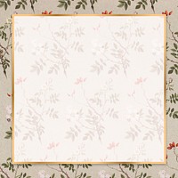 Vintage gold floral frame design element