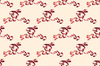 Vintage red ribbon pattern background design resource