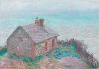 The Customs House at Varengeville (1897) by <a href="https://www.rawpixel.com/search/Claude%20Monet?sort=curated&amp;page=1">Claude Monet</a>. Original from the Art Institute of Chicago. Digitally enhanced by rawpixel.
