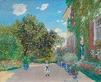The Artist&#39;s House at Argenteuil (1873) by <a href="https://www.rawpixel.com/search/Claude%20Monet?sort=curated&amp;page=1">Claude Monet</a>.Original from the Art Institute of Chicago. Digitally enhanced by rawpixel.