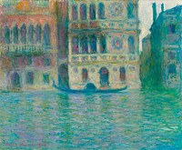 Venice, Palazzo Dario (1908) by <a href="https://www.rawpixel.com/search/Claude%20Monet?sort=curated&amp;page=1">Claude Monet</a>. Original from the Art Institute of Chicago. Digitally enhanced by rawpixel.