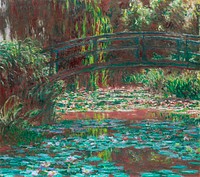 Water Lily Pond (1900) by <a href="https://www.rawpixel.com/search/Claude%20Monet?sort=curated&amp;page=1">Claude Monet</a>. Original from the Art Institute of Chicago. Digitally enhanced by rawpixel.