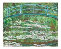 The Japanese Footbridge illustration wall art print and poster. Original by Claude Monet, digitally enhanced by rawpixel. 