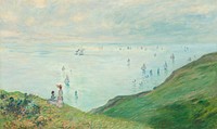 Cliffs at Pourville (1882) by Claude Monet. Original from the National Gallery of Art. Digitally enhanced by rawpixel.