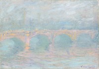 Waterloo Bridge, London, at Sunset (1901) by <a href="https://www.rawpixel.com/search/Claude%20Monet?sort=curated&amp;page=1">Claude Monet</a>. Original from the National Gallery of Art. Digitally enhanced by rawpixel.