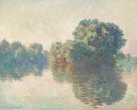 The Seine at Giverny (1897) by <a href="https://www.rawpixel.com/search/Claude%20Monet?sort=curated&amp;page=1">Claude Monet</a>. Original from the National Gallery of Art. Digitally enhanced by rawpixel.