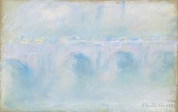 Waterloo Bridge (1901) by <a href="https://www.rawpixel.com/search/Claude%20Monet?sort=curated&amp;page=1">Claude Monet</a>. Original from the National Gallery of Art. Digitally enhanced by rawpixel.