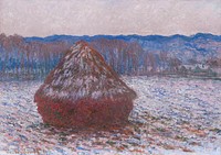 Haystacks (1890&ndash;1891) by <a href="https://www.rawpixel.com/search/Claude%20Monet?sort=curated&amp;page=1">Claude Monet</a>. Original from the Art Institute of Chicago. Digitally enhanced by rawpixel.