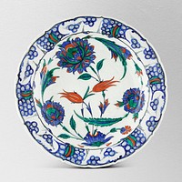 Turkish Plate during the second half of 16th century Original from the Los Angeles County Museum of Art. Digitally enhanced by rawpixel.