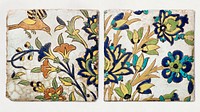 Iranian Tile during the 17th century. Original from the Los Angeles County Museum of Art. Digitally enhanced by rawpixel.