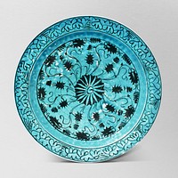 Caucasus or northern Iran Dish (ca. 1600). Original from The Cleveland Museum of Art. Digitally enhanced by rawpixel.