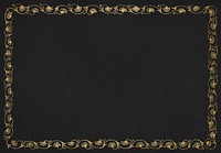 Vintage gold rectangle frame psd, featuring public domain artworks