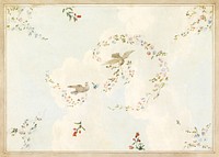 Ceiling Design with Doves and Flower Garlands, possibly for the Entrance Hall by Frederick Crace (1779&ndash;1859). Original from The Smithsonian. Digitally enhanced by rawpixel.