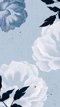 Peony flower phone wallpaper, aesthetic vintage background