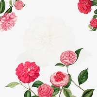 Vintage Camellia frame vector