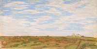 Landscape (1864&ndash;1866) by <a href="https://www.rawpixel.com/search/claude%20monet?sort=curated&amp;page=1">Claude Monet</a>, high resolution famous painting. Original from The MET. Digitally enhanced by rawpixel.