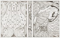 Cover Design for Louis Couperus' Psyche (1898) by Jan Toorop. Original from The Rijksmuseum. Digitally enhanced by rawpixel.