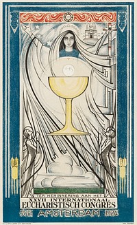 Poster for the International Eucharistic Congress (1924) by Jan Toorop. Original from The Rijksmuseum. Digitally enhanced by rawpixel.