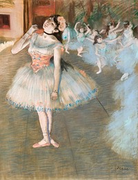 The Star (ca. 1879&ndash;1881) painting in high resolution by <a href="https://www.rawpixel.com/search/edgar%20degas?sort=curated&amp;page=1">Edgar Degas</a>. Original from The Art Institute of Chicago. Digitally enhanced by rawpixel.