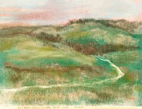 Landscape (1892) by <a href="https://www.rawpixel.com/search/edgar%20degas?sort=curated&amp;page=1">Edgar Degas</a>. Original from The Art Institute of Chicago. Digitally enhanced by rawpixel.