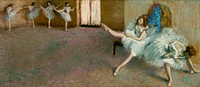 Before the Ballet (ca. 1890&ndash;1892) painting in high resolution by <a href="https://www.rawpixel.com/search/edgar%20degas?sort=curated&amp;page=1">Edgar Degas</a>. Original from The National Gallery of Art. Digitally enhanced by rawpixel.