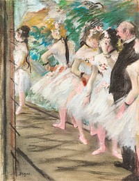 The Ballet (ca. 1880) painting in high resolution by <a href="https://www.rawpixel.com/search/edgar%20degas?sort=curated&amp;page=1">Edgar Degas</a>. Original from The National Gallery of Art. Digitally enhanced by rawpixel.