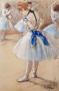 Dancer (1880) painting in high resolution by <a href="https://www.rawpixel.com/search/edgar%20degas?sort=curated&amp;page=1">Edgar Degas</a>. Original from The MET Museum. Digitally enhanced by rawpixel.