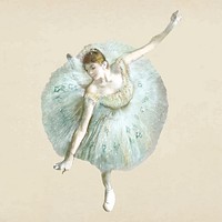 Ballerina vector, remixed from the artworks of the famous French artist Edgar Degas.