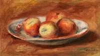 Apples (Pommes) (1914) by <a href="https://www.rawpixel.com/search/Pierre-Auguste%20Renoir?sort=curated&amp;page=1">Pierre-Auguste Renoir</a>. Original from Barnes Foundation. Digitally enhanced by rawpixel.