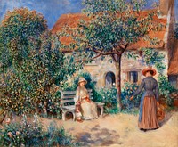 In Brittany (En Bretagne) (1886) by <a href="https://www.rawpixel.com/search/Pierre-Auguste%20Renoir?sort=curated&amp;page=1">Pierre-Auguste Renoir</a>. Original from Barnes Foundation. Digitally enhanced by rawpixel.