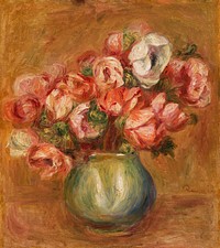 Anemones (An&eacute;mones) (1907) by <a href="https://www.rawpixel.com/search/Pierre-Auguste%20Renoir?sort=curated&amp;page=1">Pierre-Auguste Renoir</a>. Original from Barnes Foundation. Digitally enhanced by rawpixel.