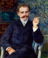Albert Cahen d&#39;Anvers (1881) by <a href="https://www.rawpixel.com/search/Pierre-Auguste%20Renoir?sort=curated&amp;page=1">Pierre-Auguste Renoir</a>. Original from The Getty. Digitally enhanced by rawpixel.