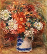 Bouquet (1919) by <a href="https://www.rawpixel.com/search/Pierre-Auguste%20Renoir?sort=curated&amp;page=1">Pierre-Auguste Renoir</a>. Original from Barnes Foundation. Digitally enhanced by rawpixel.