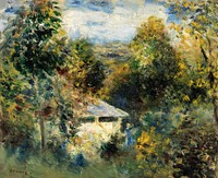 Louveciennes (1872&ndash;1873) by Pierre-Auguste Renoir. Original from Barnes Foundation. Digitally enhanced by rawpixel.