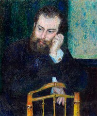 Alfred Sisley (1876) by <a href="https://www.rawpixel.com/search/Pierre-Auguste%20Renoir?sort=curated&amp;page=1">Pierre-Auguste Renoir</a>. Original from The Art Institute of Chicago. Digitally enhanced by rawpixel.