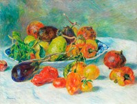 Fruits of the Midi (1881) by <a href="https://www.rawpixel.com/search/Pierre-Auguste%20Renoir?sort=curated&amp;page=1">Pierre-Auguste Renoir</a>. Original from The Art Institute of Chicago. Digitally enhanced by rawpixel.