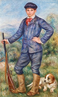 Jean as a Huntsman (1910) by <a href="https://www.rawpixel.com/search/Pierre-Auguste%20Renoir?sort=curated&amp;page=1">Pierre-Auguste Renoir</a>. Original from The Los Angeles County Museum of Art. Digitally enhanced by rawpixel.