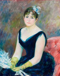 Madame L&eacute;on Clapisson (1883) by Pierre-Auguste Renoir. Original from The Art Institute of Chicago. Digitally enhanced by rawpixel.
