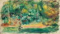 Paysage (1900) by <a href="https://www.rawpixel.com/search/Pierre-Auguste%20Renoir?sort=curated&amp;page=1">Pierre-Auguste Renoir</a>. Original from The Los Angeles County Museum of Art. Digitally enhanced by rawpixel.