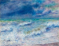 Seascape (1897) by <a href="https://www.rawpixel.com/search/Pierre-Auguste%20Renoir?sort=curated&amp;page=1">Pierre-Auguste Renoir</a>. Original from The Art Institute of Chicago. Digitally enhanced by rawpixel.