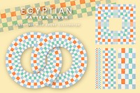 Egyptian pattern brush vector for editable designs