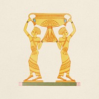 Ancient Anuket Egyptian goddess psd element illustration