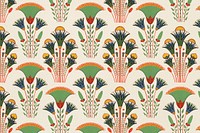 Egyptian floral pattern background psd