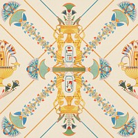 Egyptian ornamental seamless pattern background psd