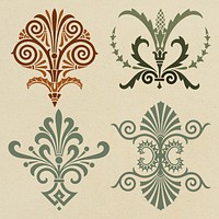 Greek ornamental element psd set