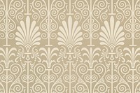Decorative ancient psd beige Greek key pattern background