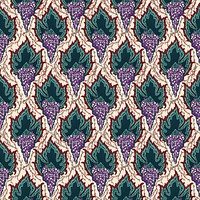 Botanical pattern, seamless Art Nouveau background in oriental style psd