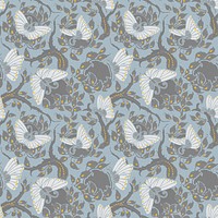 Art Nouveau butterfly pattern background psd