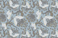 Art Nouveau butterfly pattern background psd